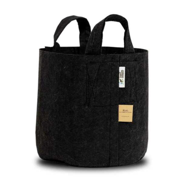 Planting bag 39L black with handles Root Pouch